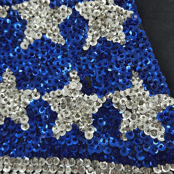 Vintage Tan Chho American Flag Sequince Snap Button Vest - Picture 6 of 12